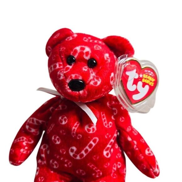 Ty Beanie Baby Candy Canes Red Bear Christmas 2007 with tags - Picture 3 of 8